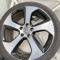 before picture of scuffed volkswagen alloy wheel